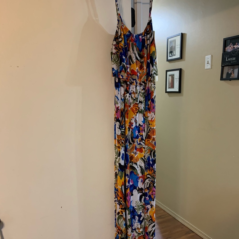 Watercolor maxi dress